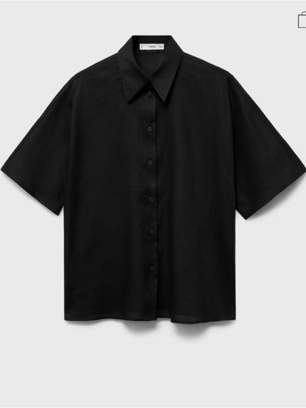Mango Linen Short Sleeve Shirt